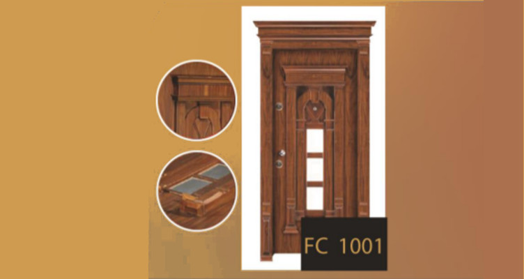 درب ضد سرقت گردویی مدل FC1001