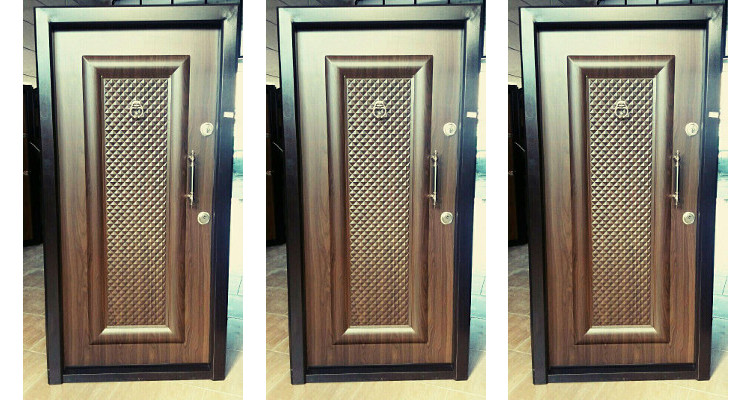 درب ضد سرقت تک قاب برجسته روکش PVC