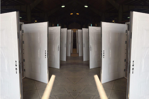 درب ضد سرقت سفید چرمی