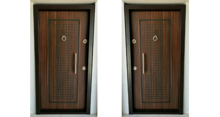 درب ضد سرقت تک قاب شطرنجی CNC