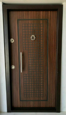 درب ضد سرقت تک قاب شطرنجی CNC