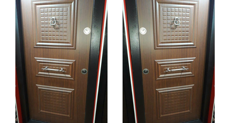 درب ضد سرقت سه قاب روکش PVC