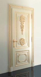 قیمت درب اتاق خواب سفید طلایی