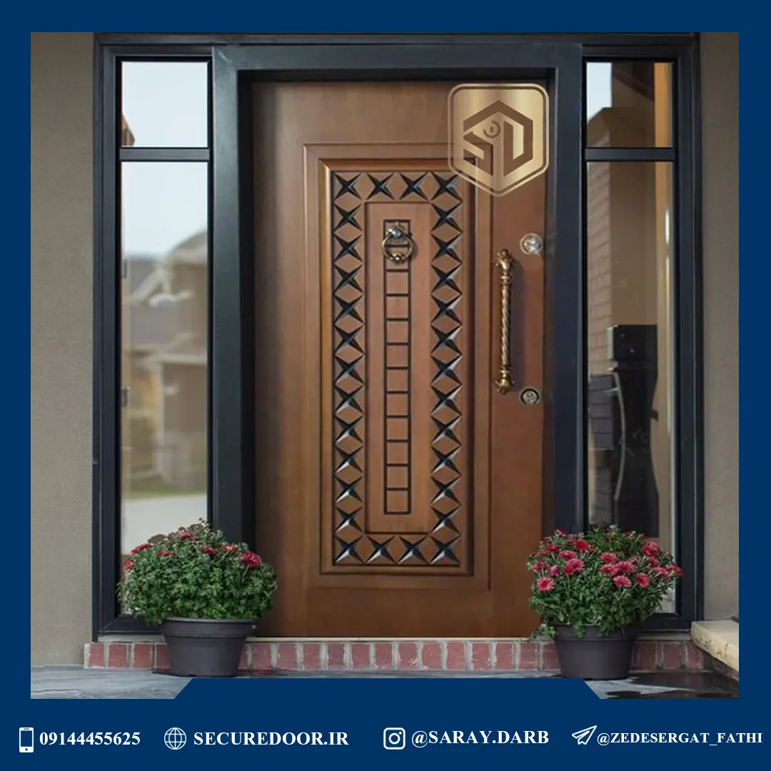 درب ضد سرقت روکش گردو