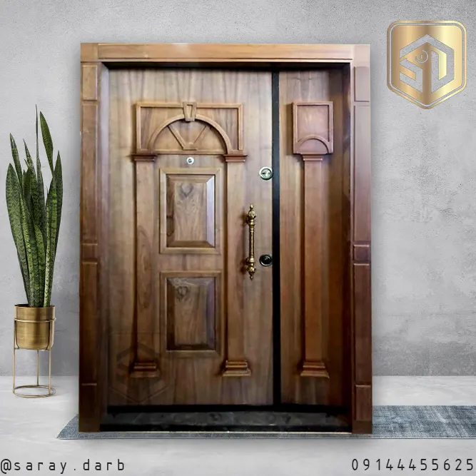 درب ام دی اف با روکش چوب