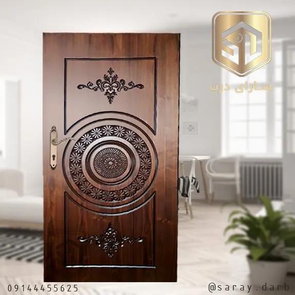 درب داخلی چوب گردو 